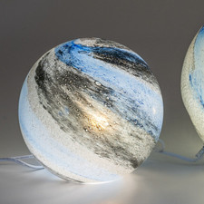 Kugellampe MARMOR blau schwarz