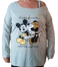 Micky Mouse Shirt Langarm  44/46 grau Damen Micky und Minnie Maus