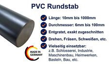 PVC Rundstab Rundmaterial Kunststoff grau Ø 50 - 100mm   30mm bis 1000mm lang