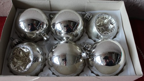 6er set christbaumkugeln - set,