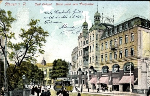 Plauen vogtland café - ak,