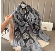 Designer Seidentuch Grau