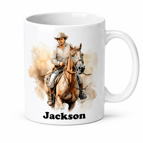 Pferdetasse cowboy mit - pferdetasse,