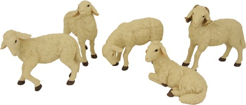 Krippenfiguren schafe teilig - krippenfiguren, 5-teilig
