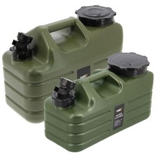 Tragbarer Wasserkanister 5 / 11 L flexibler Ausgussschlauch Oliv Camping Outdoor