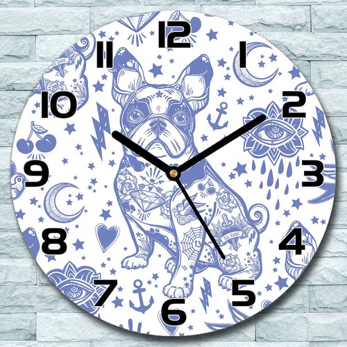Wanduhr aus glas rund 30 - aus, fi
