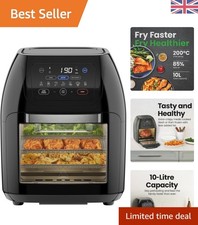 Edelstahl 10L Air Fryer Backofen mit Sichtfenster & Touch Control - 1800W