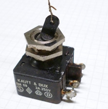 Netzschalter, Powerswitch - 250V 2A - 2-polig -Grundig Stereomeister 3000    #BT