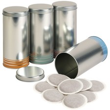 4x Set Kaffeepaddose Vorratsdose Paddose für Senseo Tchibo Kaffeepads Dose Pad