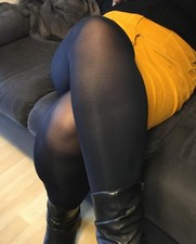 Meine sexy Strumpfhose in schwarz Größe 50 getragen gebraucht 