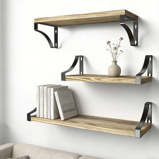 3 Stück Wandregal Rustikaler