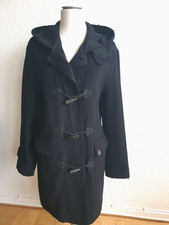 STRENESSE Wollmantel DUFFLECOAT Gr. 48 UNISEX Herren Damen  schwarz LEICHT+WEICH