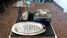 Spargel/Pasta - Topf, Edelstahl 4 Liter, plus Sauciere (WMF) plus Tablett /WMF),