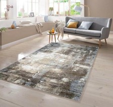 Designer Teppich in Barock Steinmauer Optik in Braun Beige Grau Creme Meliert