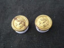 Original DDR NVA Marine Volksmarine Dienstgradabzeichen 2 x Knopf mit Schraube