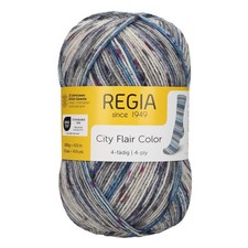 100g Regia City Flair Color - Sockenwolle 4-fädig Garn Stricken (85,00€/kg)