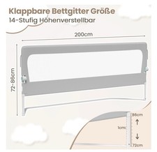 Bettgitter Rausfallschutz Gitter Bettschutzgitter Kinderbettschutzgitter