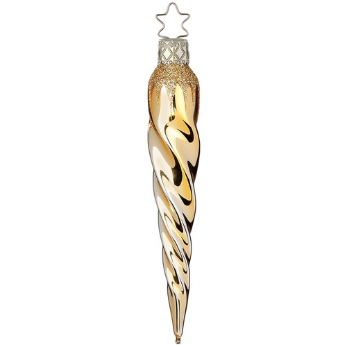 Eiszapfen gedreht gold - eiszapfen, 12cm