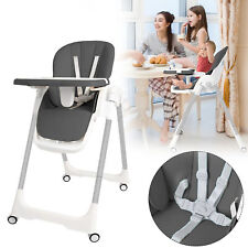 Baby Hochstuhl Kinderstuhl Klappbar Treppenhochstuhl mit Rädern Verstellbar DE