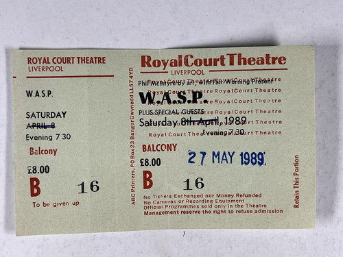 P ticket komplett - w.a.s.p,