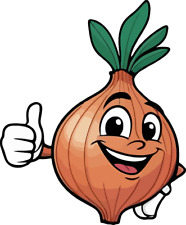 Aufkleber lustige Zwiebel