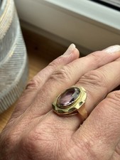 Ring gold 333 - 333, amethyst