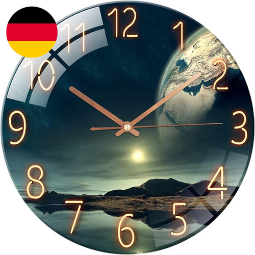 Wanduhr aus glas 30cm - wanduhr,