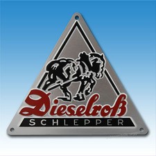 Fendt Dieselroß Schild Blechschild  Dieselross Traktor Schlepper 