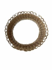 "orig. Vintage 70er Jahre" Peddigrohr - Spiegel, Wandspiegel - rund - Handarbeit