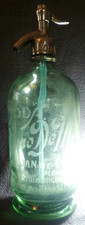Art Deco grün Argentinien SODAFLASCHE SIPHON SYPHON SELTZER SIFON FLASCHE BOTTLE