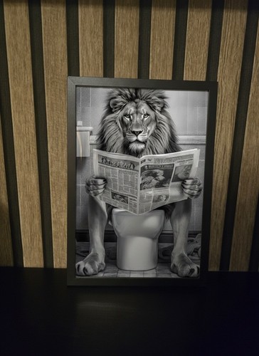 Löwe toilette art zeitung - löwe,