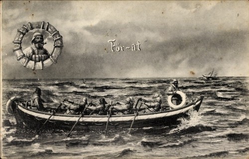 Seenotrettungsboot auf der - ak,