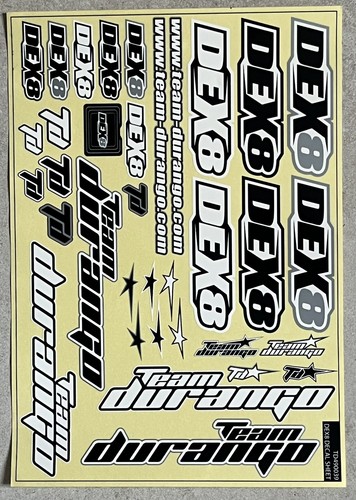 Team durango dex8 decal sheet - dex8,