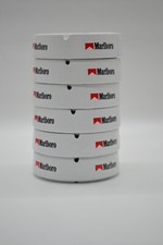 1 Marlboro Aschenbecher Weiß Porzellan ca. 14 cm Durchmesser Vintage Retro