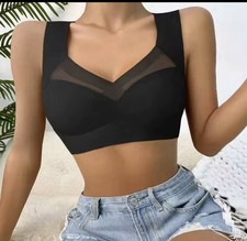 NAHTLOSER ALLROUNDER BH BUSTIER*S/M*YOGA*SPORT*SCHWARZ*SEAMLESS FUNKTION*LEICHT