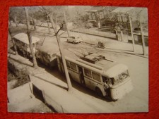 SKODA (?) – OBERLEITUNGSBUS MIT ANHÄNGER IN DRESDEN (?) – 1 altes Foto