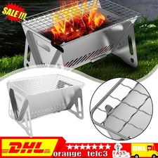 mini BBQ Grill Holzkohle Edelstahl Camping Klappgrill tragbar Picknickgrill DE