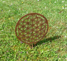 Blume des Lebens aus Cortenstahl