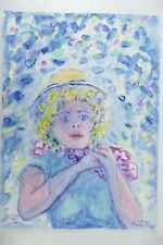 Wilhelm Klußmann Aquarell 1996 sig. Herzklopfen 48x65cm N-1393