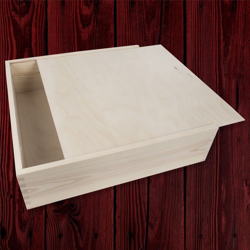 Schlichte holzkiste mit - schlichte,
