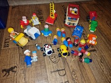 Fisher Price Little People - Sammlung mit Fahrzeugen und Figuren - 70er/80er