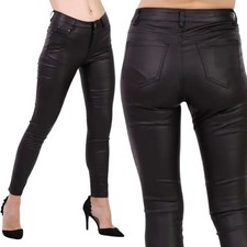 Damen Kunstleder Hose