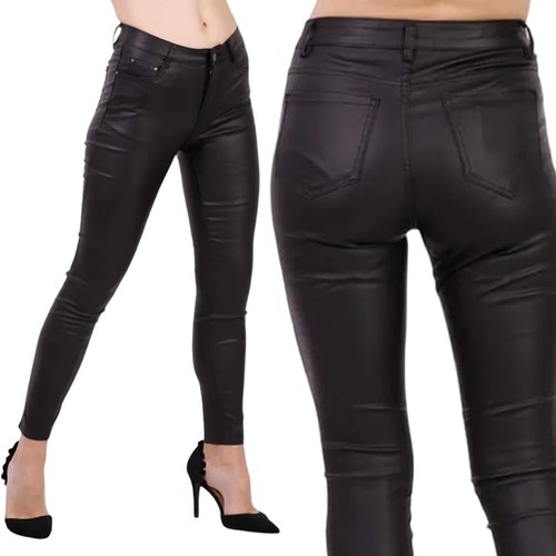 Damen kunstleder hose - kunstleder,