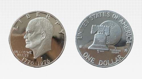 One dollar usa 1976 coin - one,