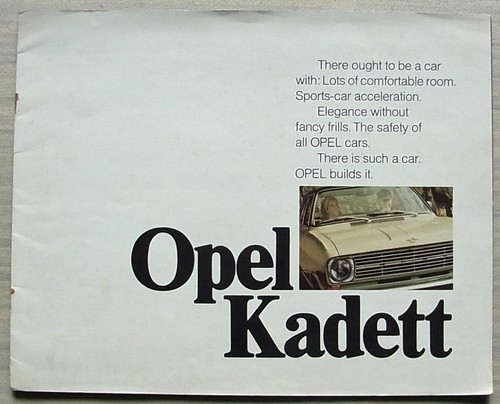 Opel kadett car sales brochure - kadett,