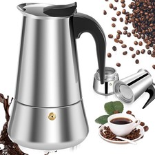 Espressokocher, Edelstahl