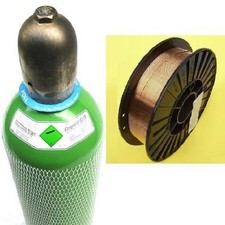 20 L Mischgas 82/18 Schutzgas Gasflasche + 5 kg 0,8 mm Schweißdraht Stahl SG2
