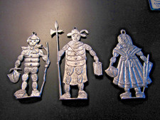 Weihnachten 2 Pflaumentoffel mit Toffeliene  Hänge/Stehfigur Zinnflachfigur 5 cm