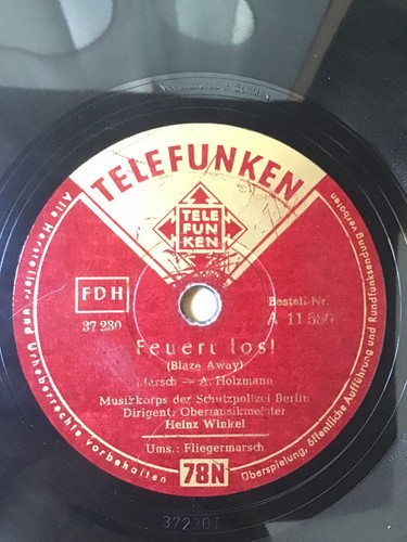 Telefunken schellackplatte - telefunken,