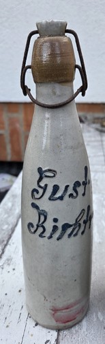 Antike steinzeug bierflasche - antike,